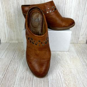 Sofft Tan leather Mules Women Size US 7